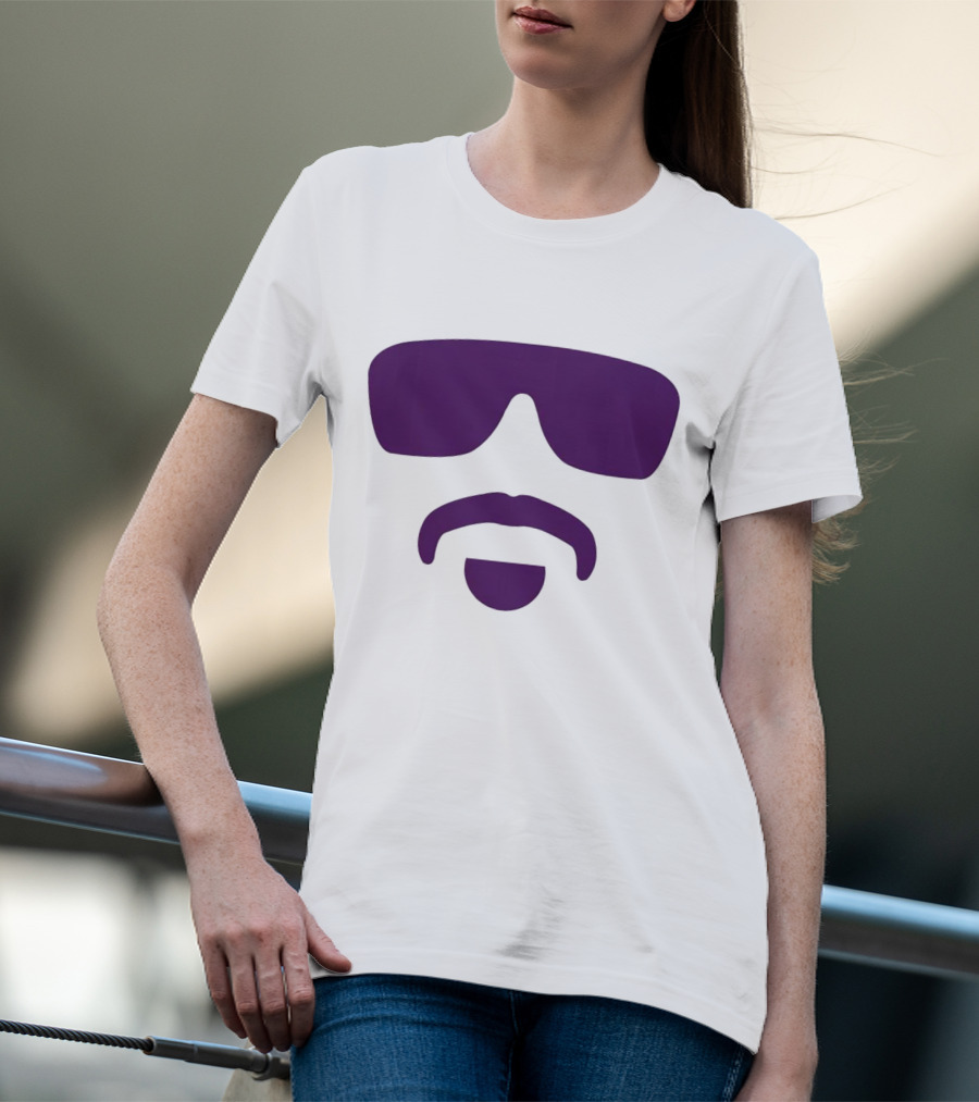 Hayden Travinski Moustache And Glasses Purple T-Shirt