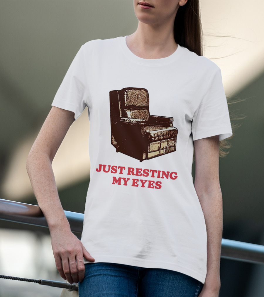 Just Resting My Eyes Armchair Retro Humor T-Shirt