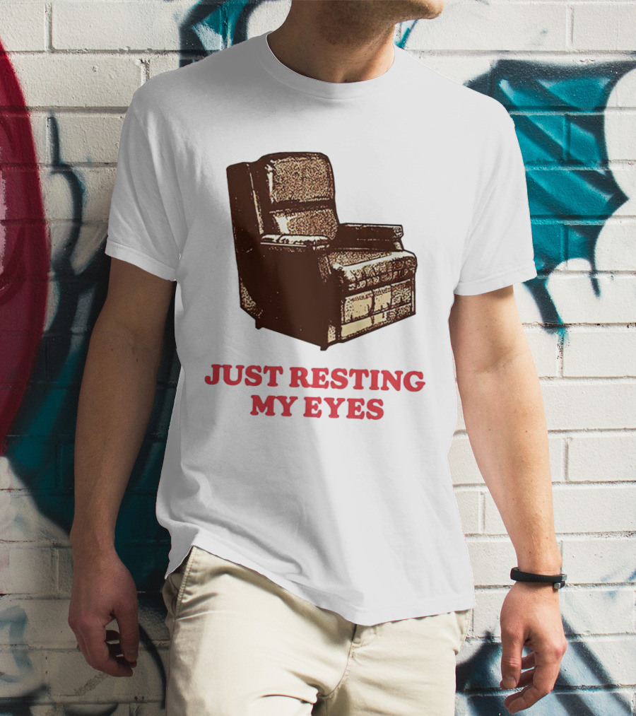 Just Resting My Eyes Armchair Retro Humor T-Shirt
