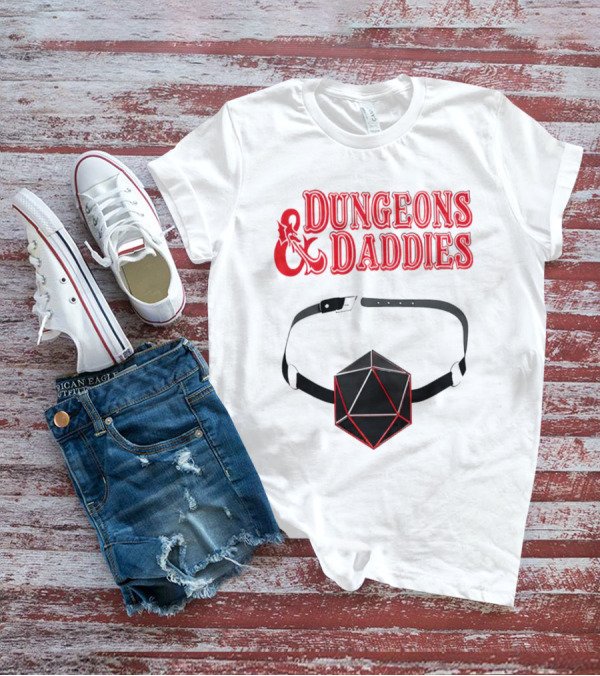 Dungeons And Daddies Headlamp Dice T-Shirt