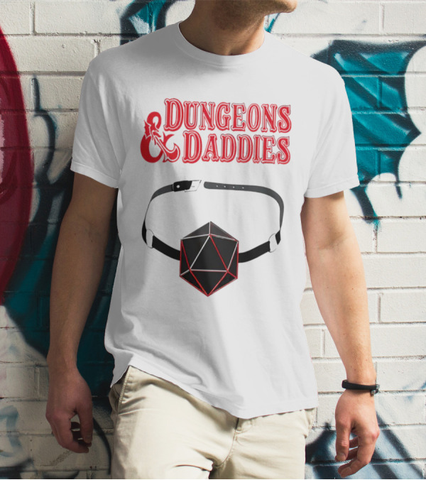 Dungeons And Daddies Headlamp Dice T-Shirt