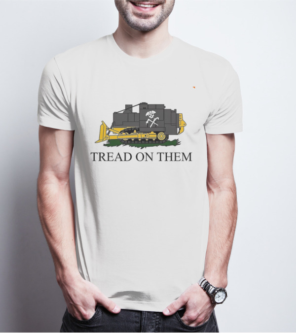 Tread On Them Killdozer Bulldozer Pirate Flag T-Shirt