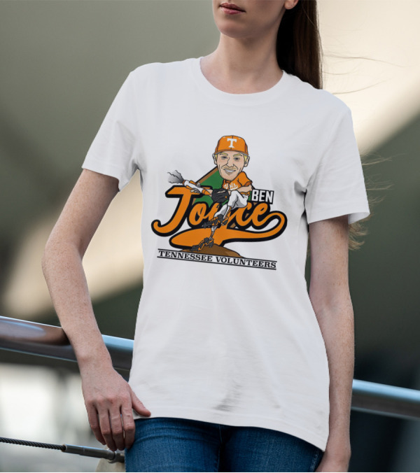 Ben Joyce Tennessee Volunteers Pitcher Caricature Orange Jersey T-Shirt