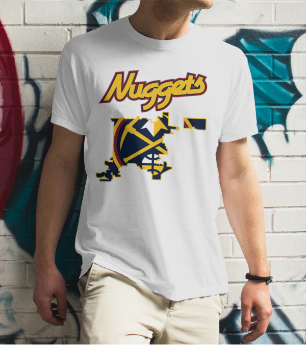 Nuggets Denver Map Basketball Team T-Shirt