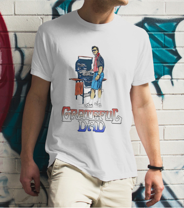 Grateful Dad Patriotic BBQ Celebration USA T-Shirt