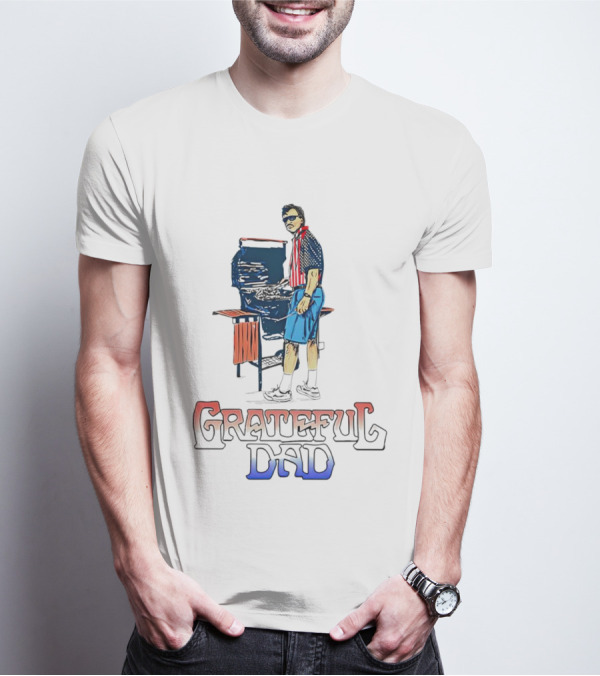 Grateful Dad Patriotic BBQ Celebration USA T-Shirt