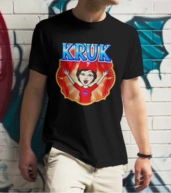 Kruk Philadelphia Phillies Cartoon Character Red Hat T-Shirt