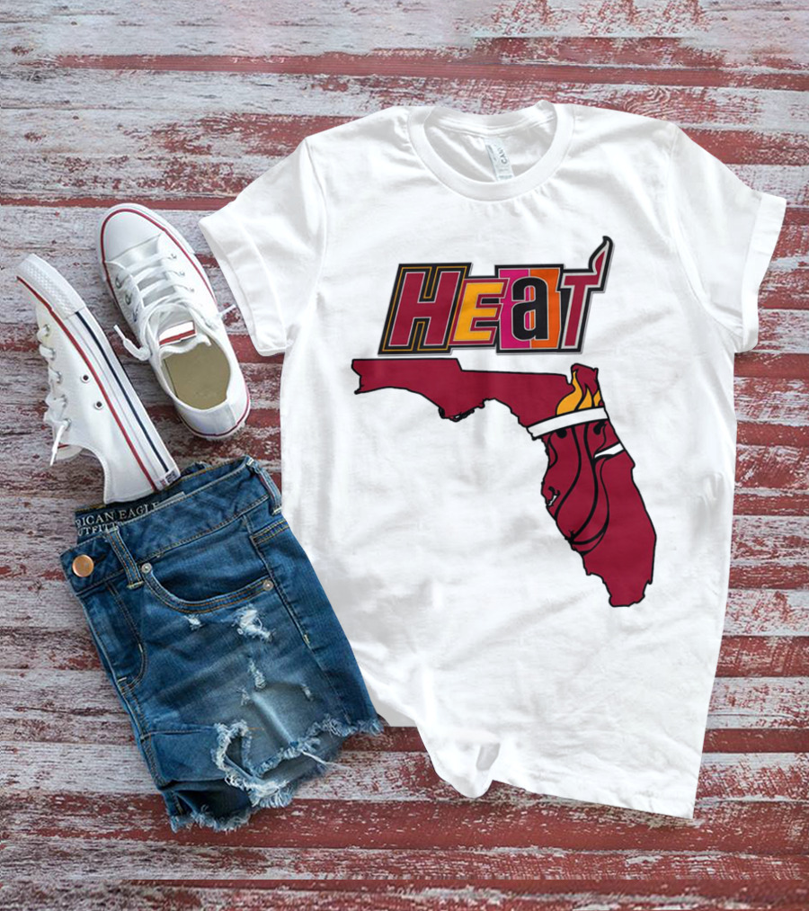 Heat Map Florida Basketball Emblem T-Shirt