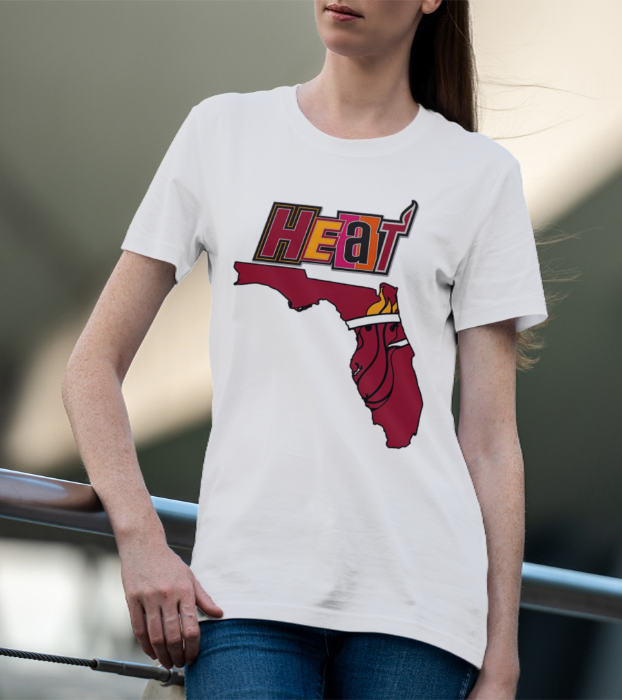 Heat Map Florida Basketball Emblem T-Shirt