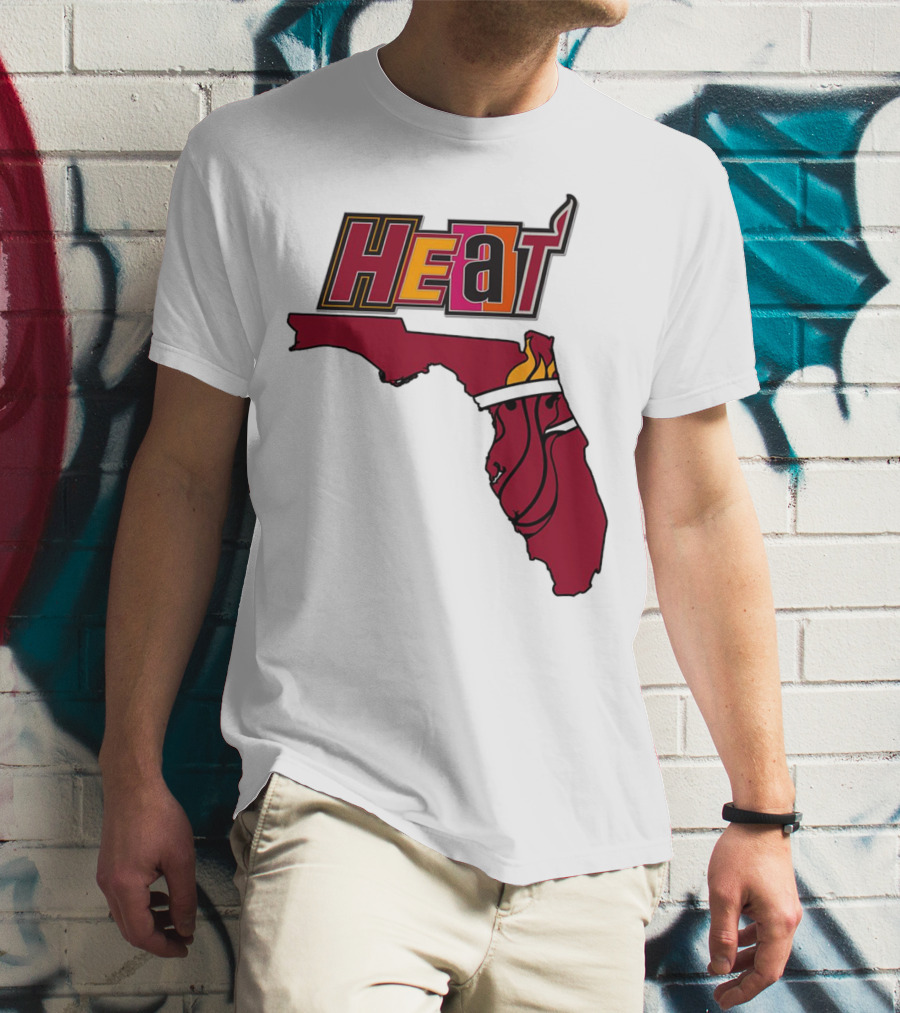 Heat Map Florida Basketball Emblem T-Shirt