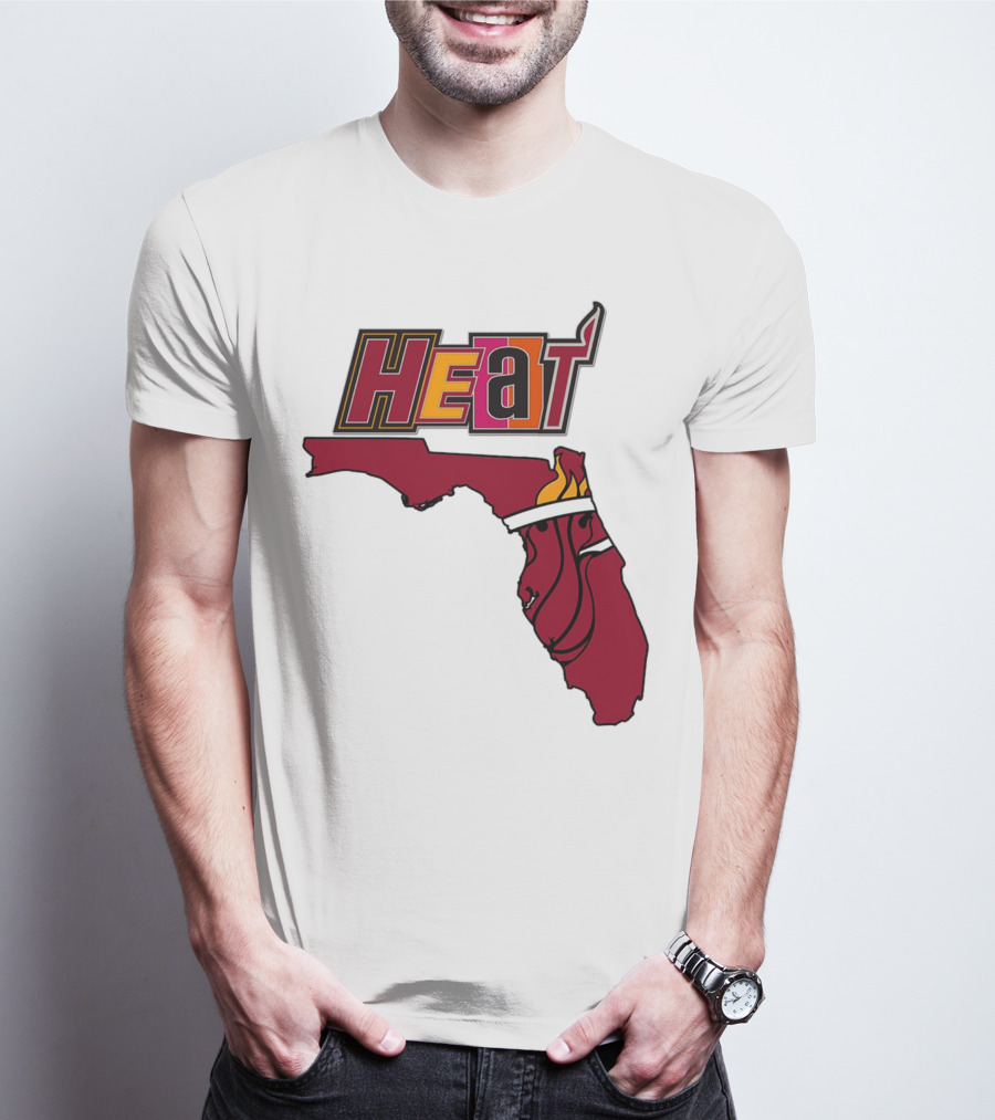 Heat Map Florida Basketball Emblem T-Shirt