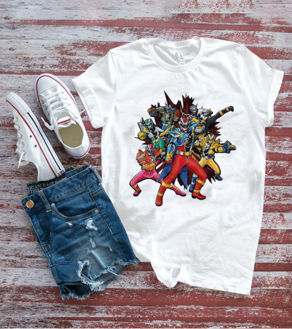Power Rangers Dino Fury Team Formation Battle Poses T-Shirt