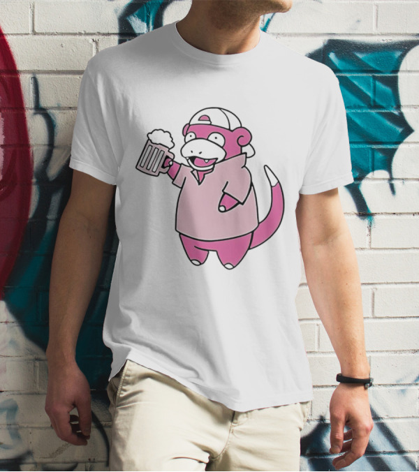 Slowpoke Pokemon Slowbro Frat Beer Cap T-Shirt