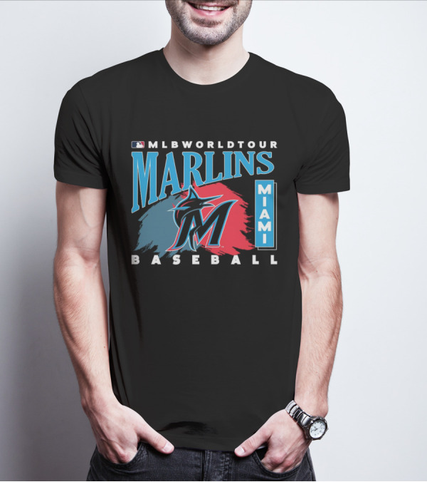 MLB World Tour Miami Marlins Baseball T-Shirt