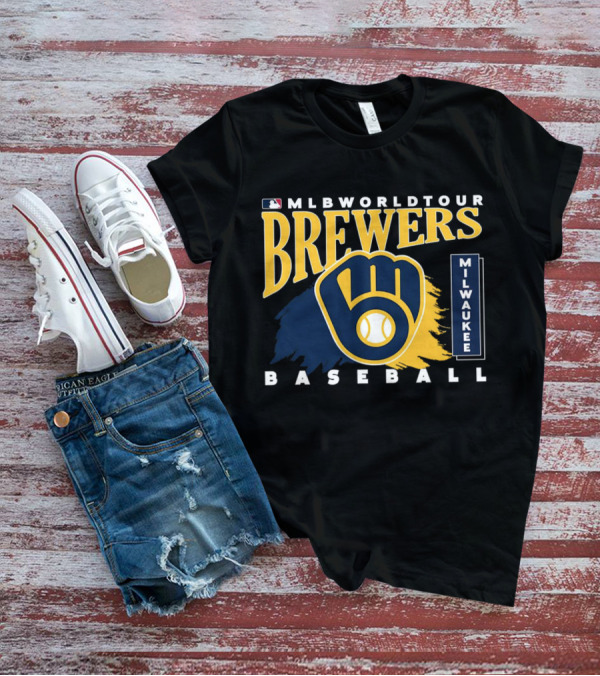 MLB World Tour Brewers Milwaukee Baseball T-Shirt