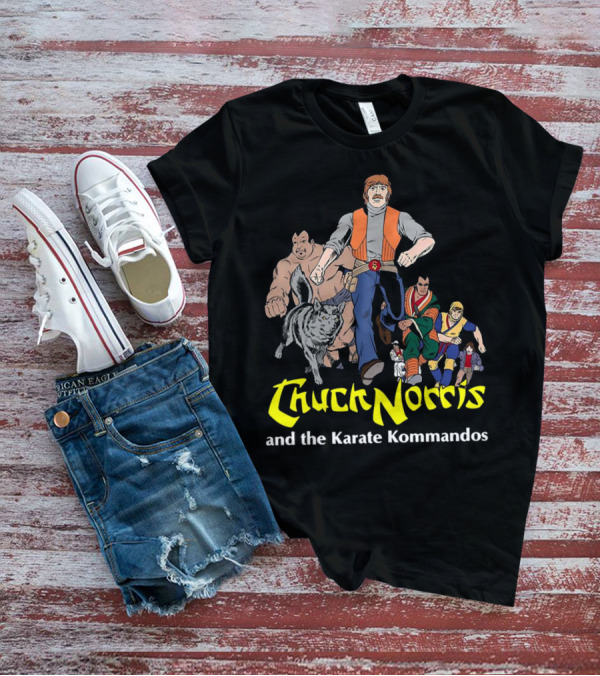 Chuck Norris And The Karate Kommandos Full Team Cartoon Reunion Adventure T-Shirt