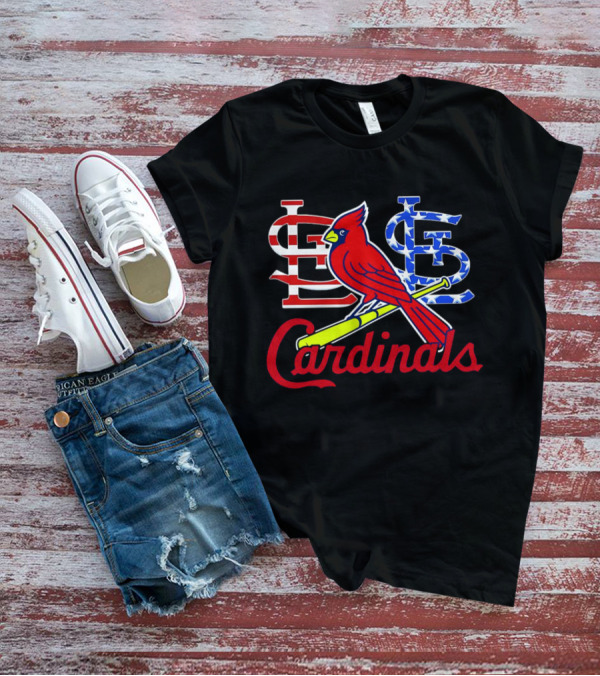St Louis Cardinals American Flag 4th Of July T-Shirt