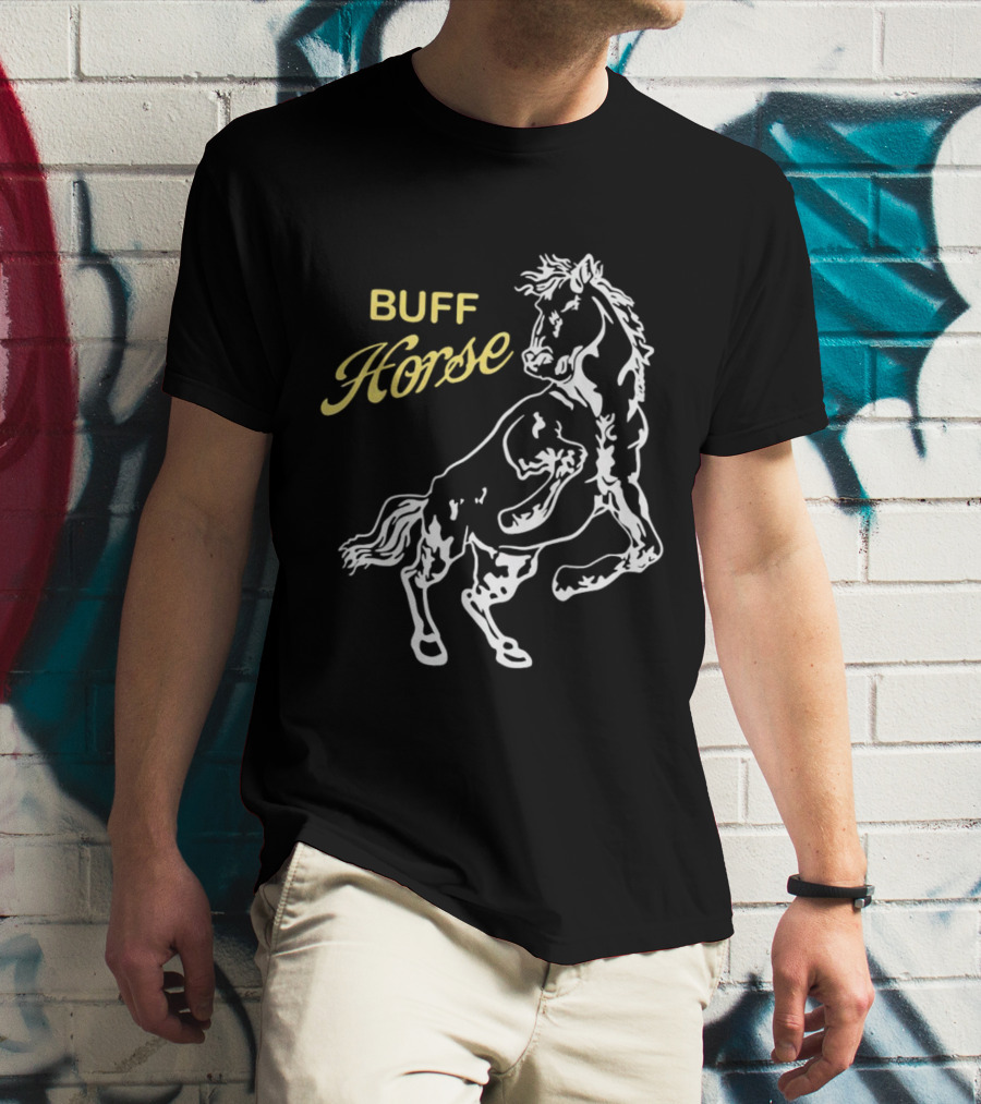 Buff Horse Stallion Graphic Strength T-Shirt
