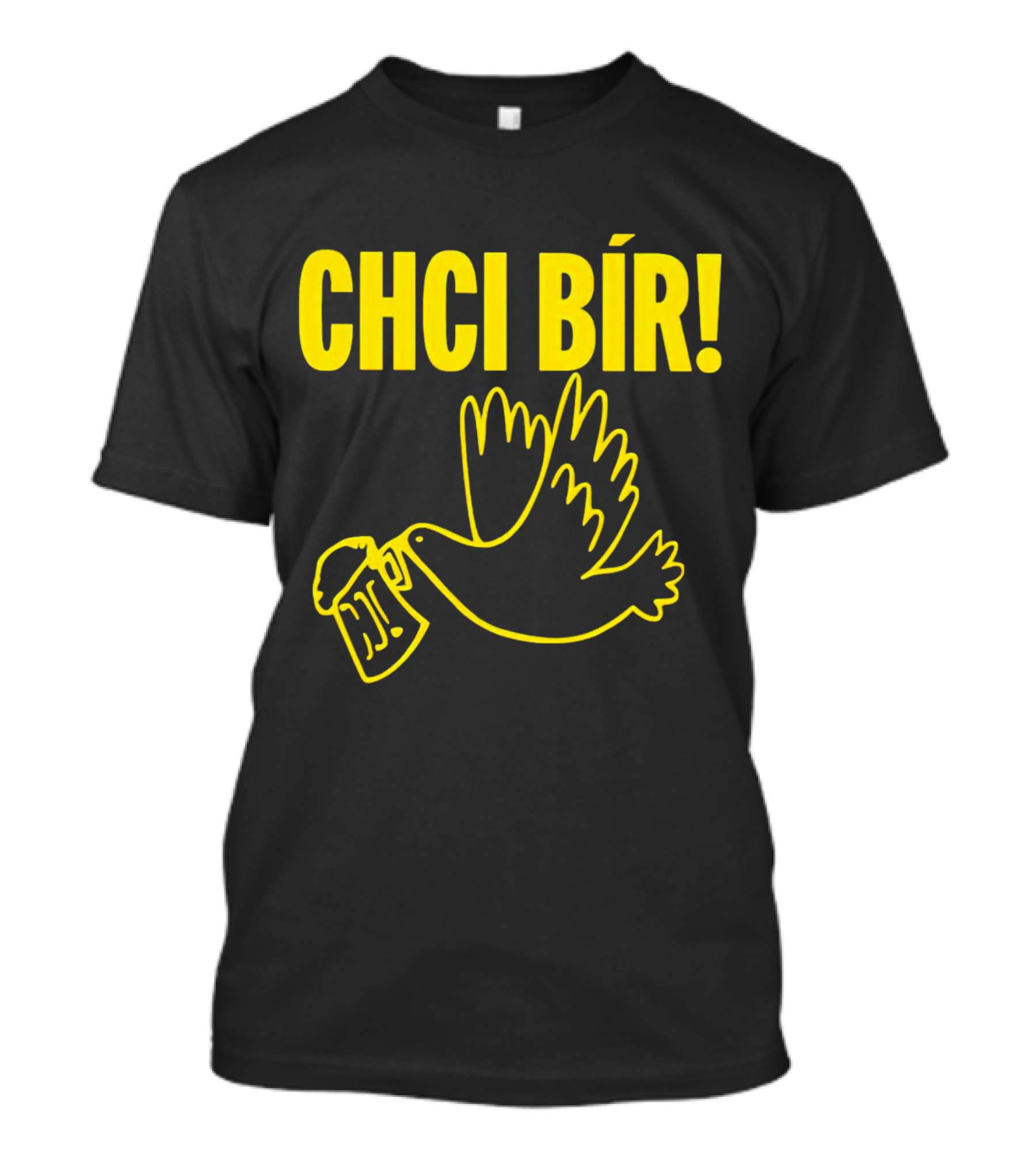 CHCI BÍR Beer Dove With Mug T-Shirt