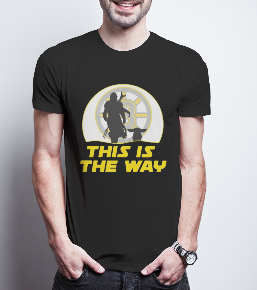 Boston Bruins This Is The Way Mandalorian Crossover T-Shirt