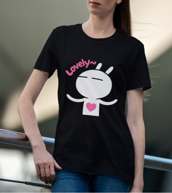Lovely Emotion Tuzki Character With Heart T-Shirt