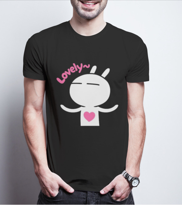 Lovely Emotion Tuzki Character With Heart T-Shirt
