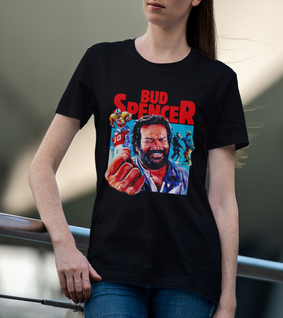 Bud Spencer Football And Laughing Scene In Action T-Shirt