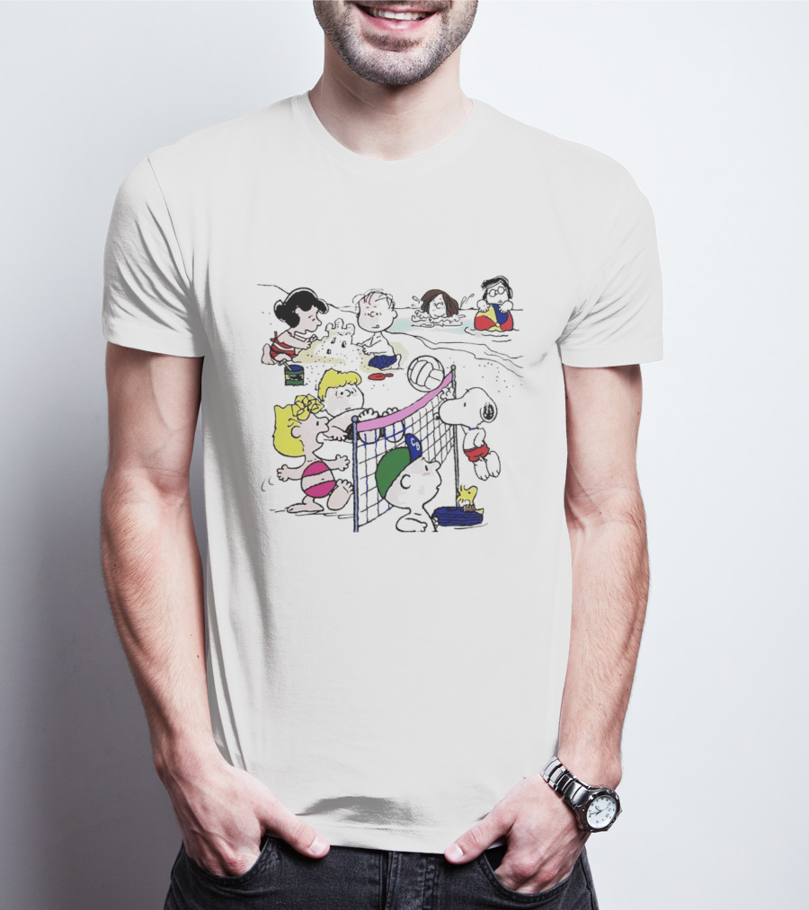 Hello Summer The Peanuts Beach Volleyball Fun T-Shirt