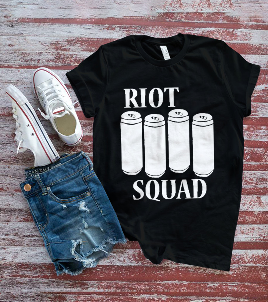 Riot Squad Beer Can Four Pack T-Shirt