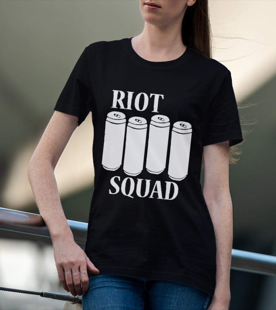 Riot Squad Beer Can Four Pack T-Shirt