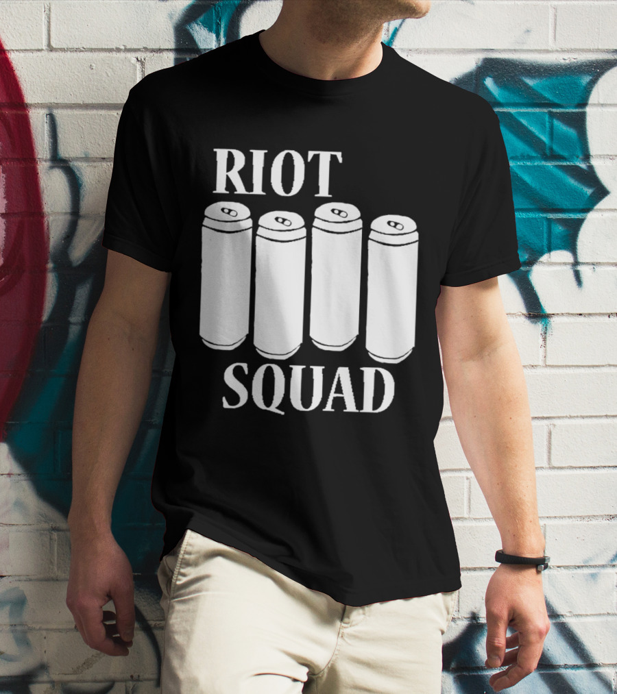 Riot Squad Beer Can Four Pack T-Shirt