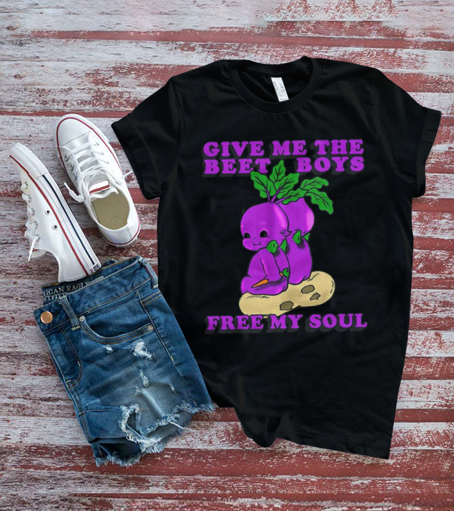 Give Me The Beet Boys Free My Soul Purple Vegetables With Carrots T-Shirt