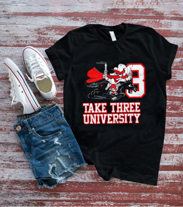 Joey Mcguire Take Three University Red Raider Character Number 3 T-Shirt