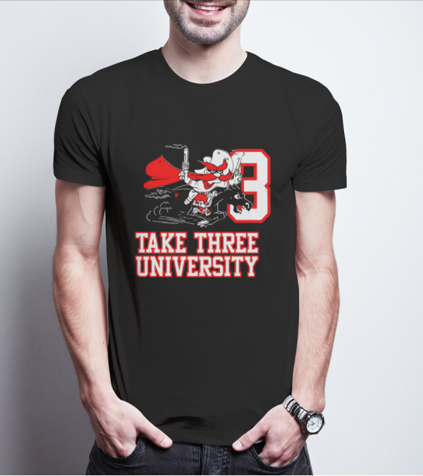 Joey Mcguire Take Three University Red Raider Character Number 3 T-Shirt