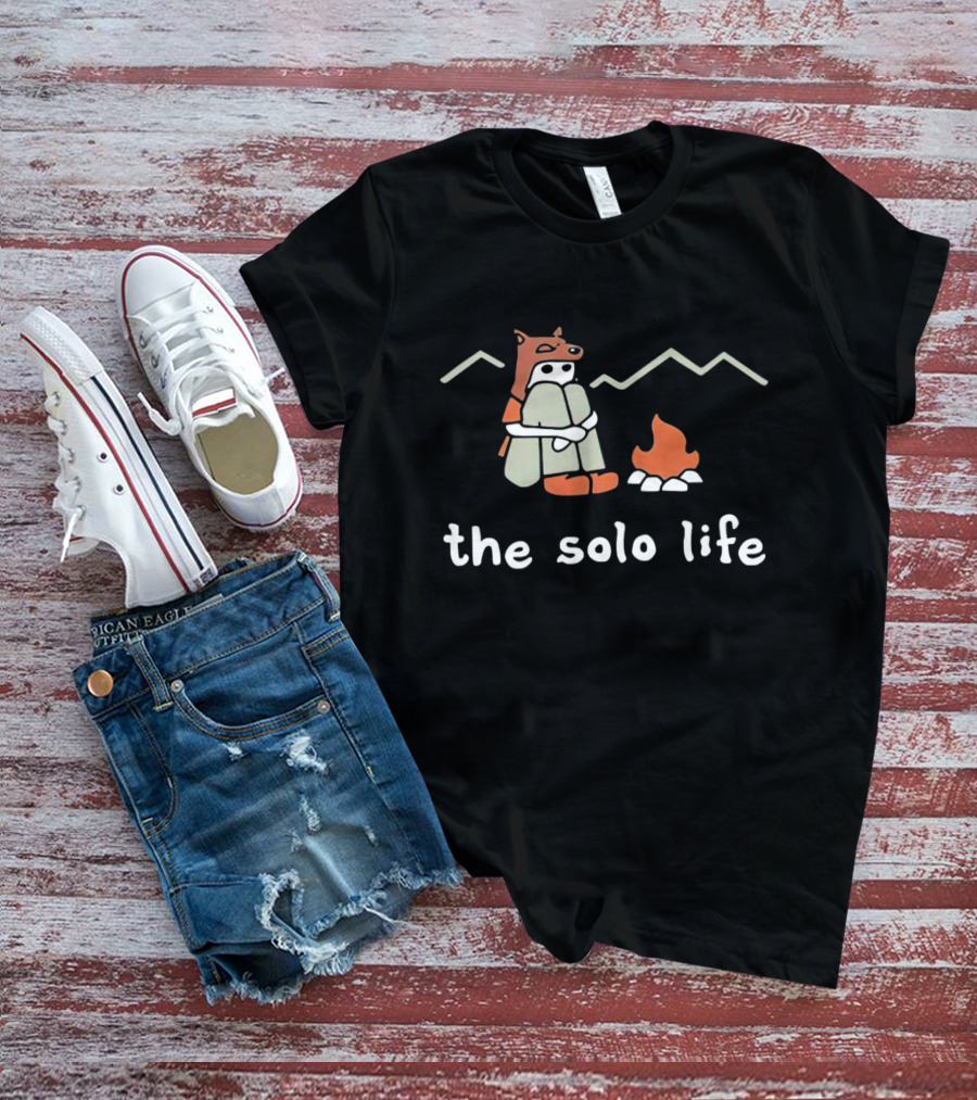 The Solo Life Bear Hat Campfire T-Shirt
