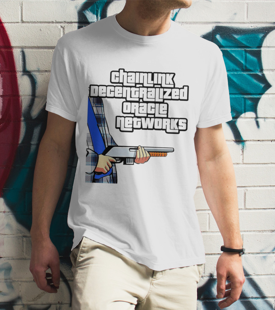 Chainlink Decentralized Oracle Networks Plaid Shirt Shotgun T-Shirt
