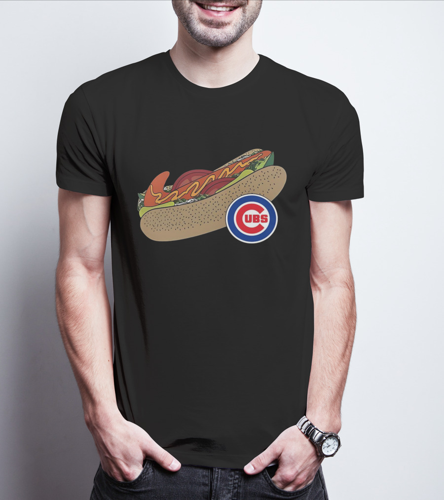 Chicago Cubs Hot Dog Classic Icon T-Shirt