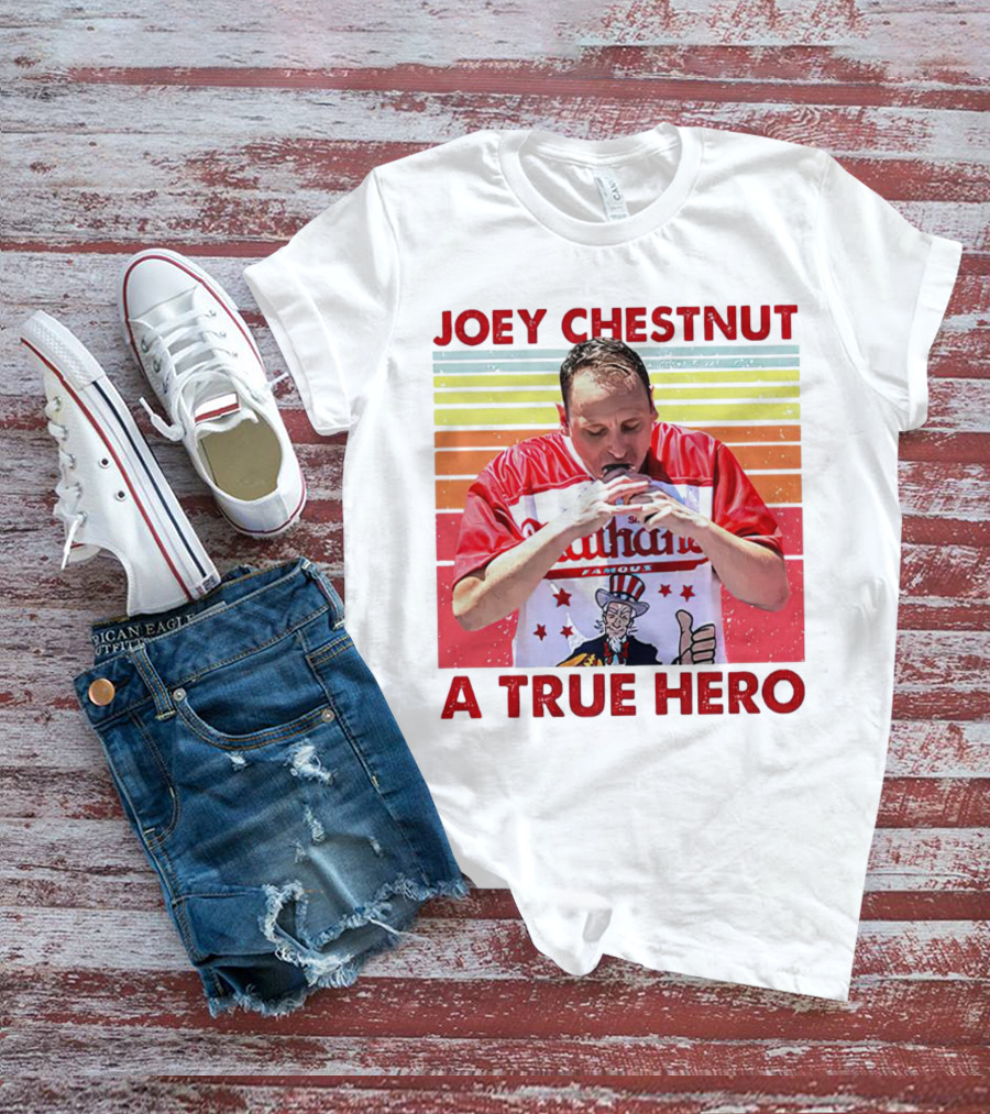 Joey Chestnut Nathan's Famous A True Hero T-Shirt