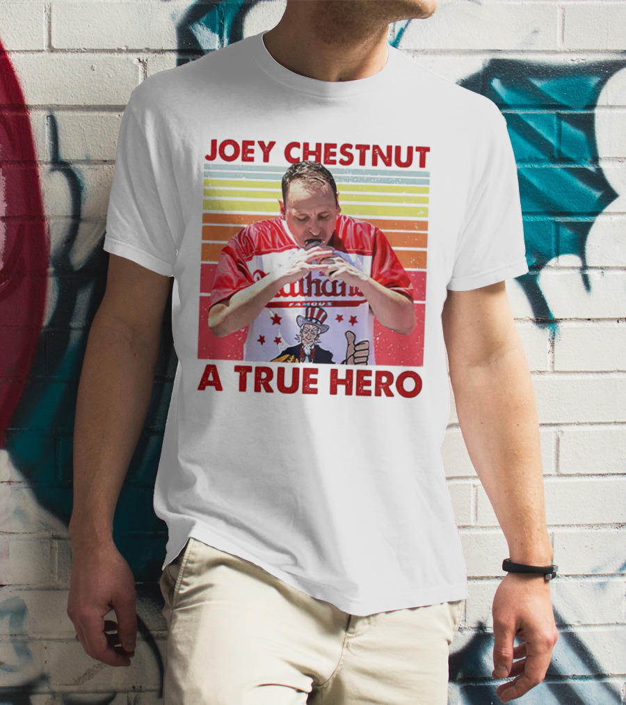 Joey Chestnut Nathan's Famous A True Hero T-Shirt