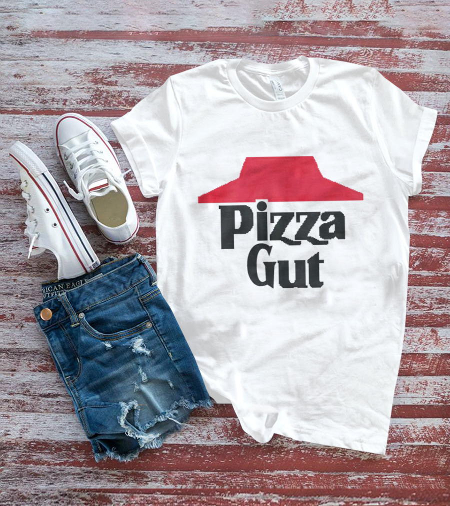 Pizza Gut Parody Red Hat T-Shirt