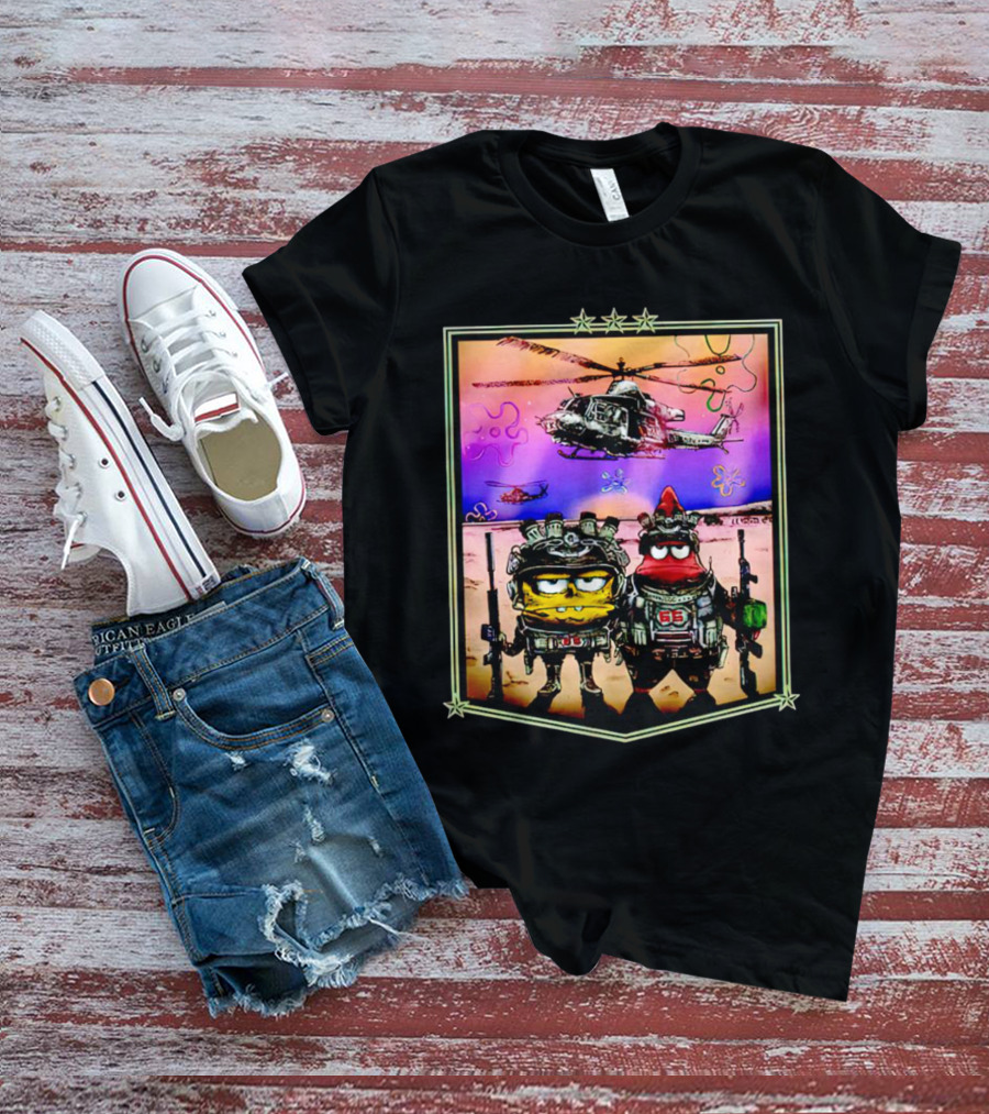 SpongeBob Patrick Military Helicopter Goofy Goobers T-Shirt