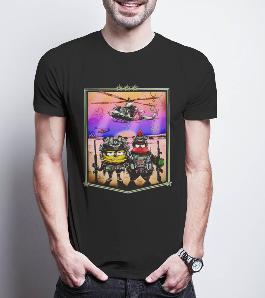 SpongeBob Patrick Military Helicopter Goofy Goobers T-Shirt