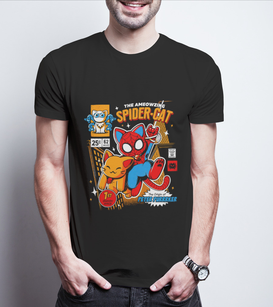 The Ameowzing Spider-Cat The Origin Of Peter Purrrker 1st Issue T-Shirt
