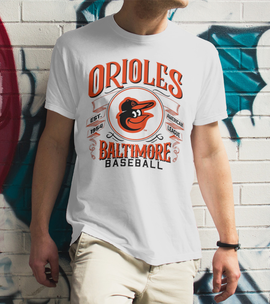 Orioles Baltimore Baseball American League Est 1954 T-Shirt