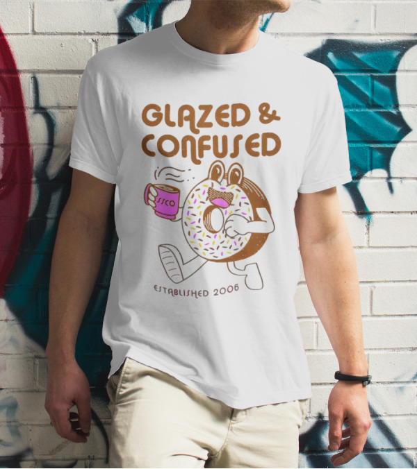 Glazed And Confused Donut Coffee Established 2006 T-Shirt