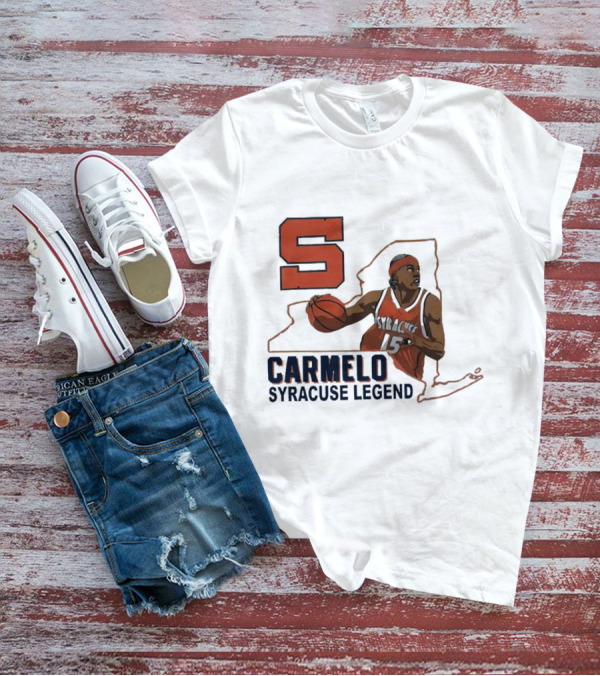 Carmelo Anthony Syracuse Legend Basketball Orange Number 15 T-Shirt