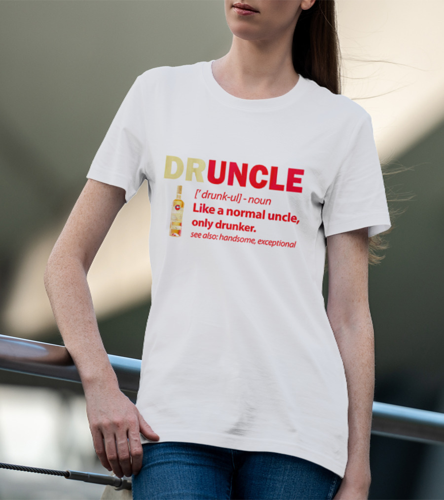 Bacardi Druncle Like A Normal Uncle Only Drunker Handsome Exceptional Bottle T-Shirt