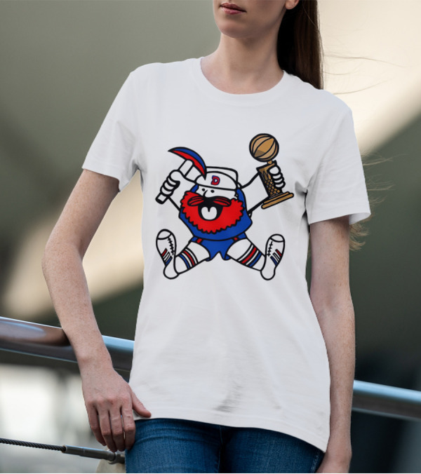 Denver Nuggets Maxie Miner Holding Championship Trophy Finals T-Shirt