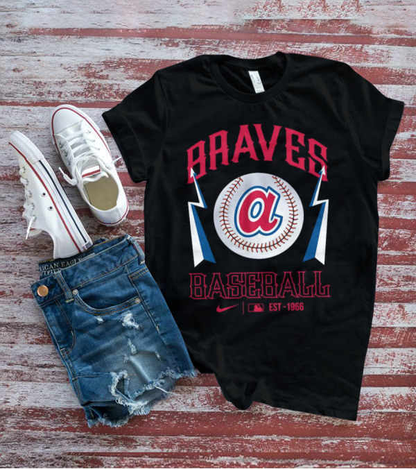 Braves Baseball Atlanta Logo MLB EST 1966 T-Shirt