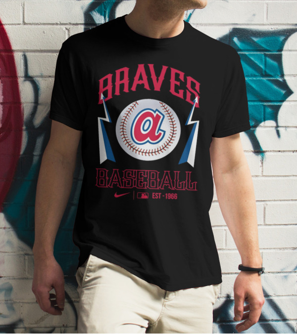 Braves Baseball Atlanta Logo MLB EST 1966 T-Shirt